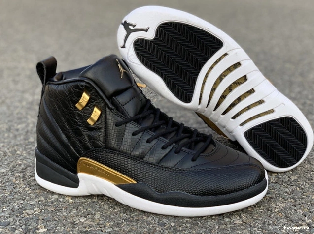 Rep Metallic Jordan Black Gold-White AO6068-007 Retro 12 Air 'Reptile' 0717